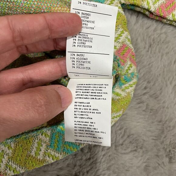 Anthropologie Aldo Martins Women 12 Chevron Blazer Jacket Bamboo Spain Designer - Picture 10 of 16